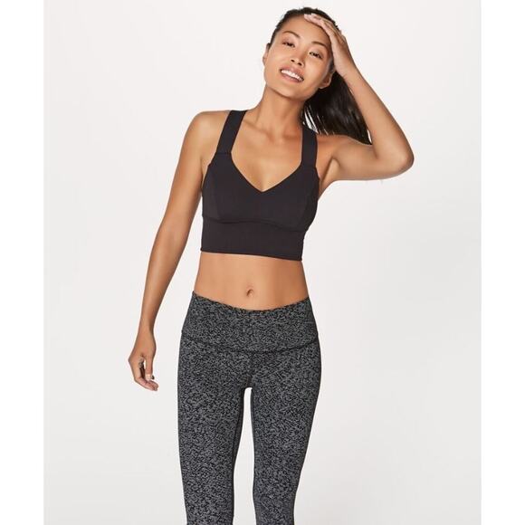 Lululemon Hold Your Form Bra BLK 12 Sports Bra Sz 2 - Picture 1 of 6